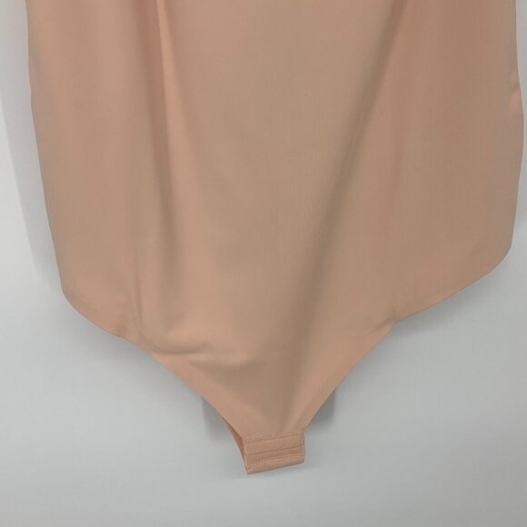 Pinsy Shapewear Bodysuit Spaghetti VNeck Cheeky Pink Hourglass NWT - Picture 9 of 15